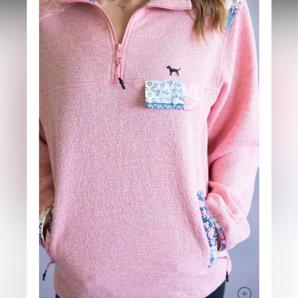 Simply Southern Pink Quarter-Zip Jacket - Picture 3 of 6